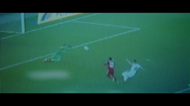 Video Reference: Green, Net, Football, Sport venue, Grass, Football player, Stadium, Line, Player, Atmosphere