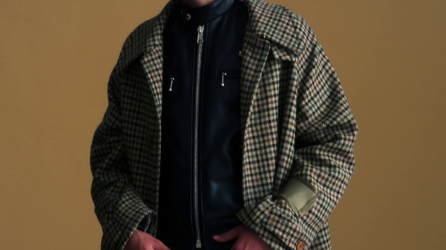 Video Reference: Clothing, Jacket, Outerwear, Collar, Sleeve, Leather, Tartan, Plaid, Pattern, Zipper