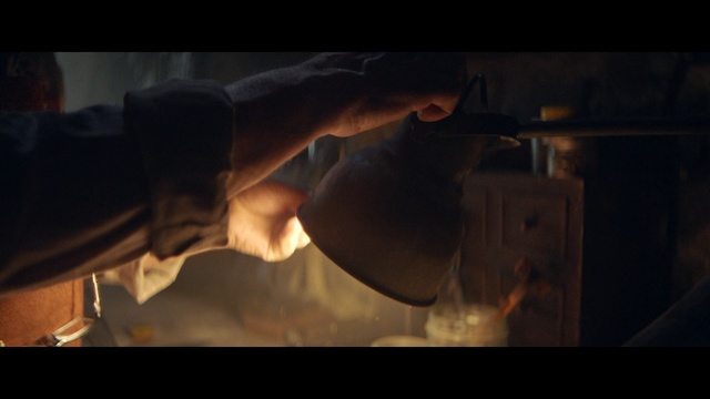 Video Reference: Screenshot, Heat, Darkness, Fictional character, Indoor, Fire, Cat, Standing, Kitchen, Front, Woman, Dark, Black, Dog, Oven, Table, Fireplace, Man, Stove, Laying, Refrigerator, Night, Pan, White, Room, Light, Kitchen appliance