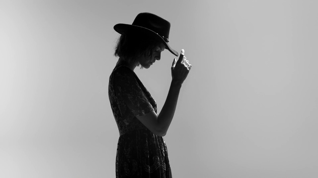 Video Reference: White, Black, Black-and-white, Monochrome photography, Photography, Monochrome, Headgear, Hand, Hat, Dress