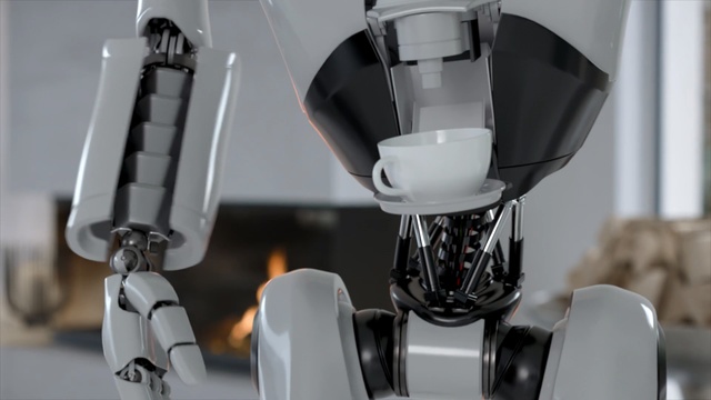 Video Reference: Robot, Small appliance, Home appliance, Kitchen appliance, Machine, Technology, Coffeemaker, Person