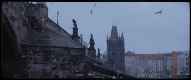 Video Reference: sky, urban area, building, city, atmosphere, metropolis, tower, screenshot, darkness, cloud, Person