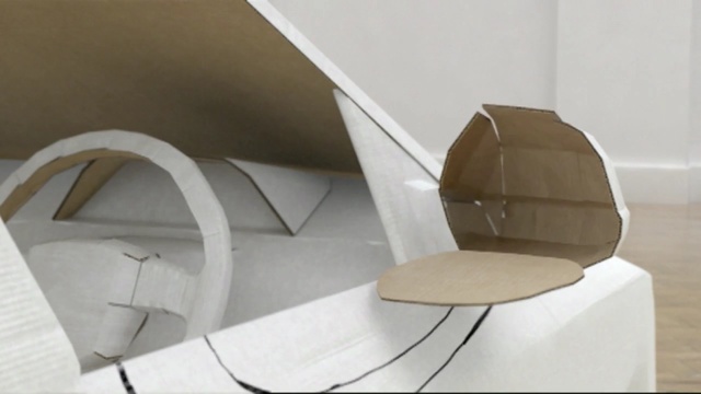 Video Reference: furniture, cardboard, chair, product, table, angle, plywood, floor