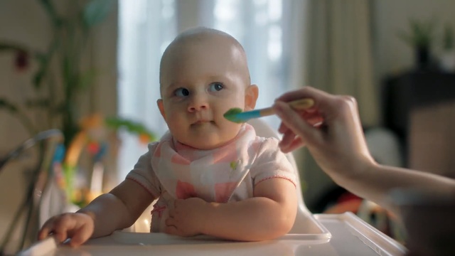 Video Reference: Child, Baby, Toddler, Baby food, Eating, Person
