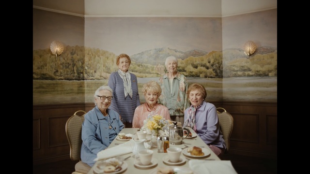 Video Reference: photograph, painting, senior citizen, ceremony, family, Person