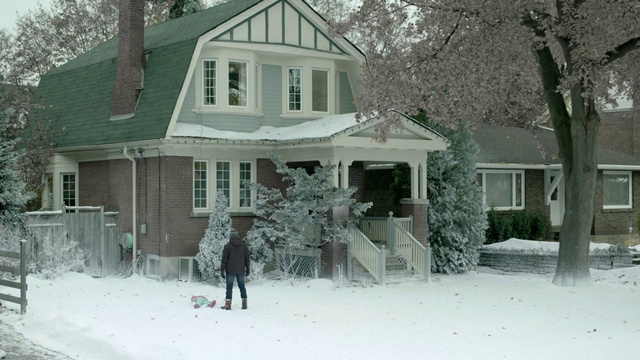 Video Reference: Snow, Home, House, Winter, Property, Real estate, Blizzard, Building, Tree, Cottage