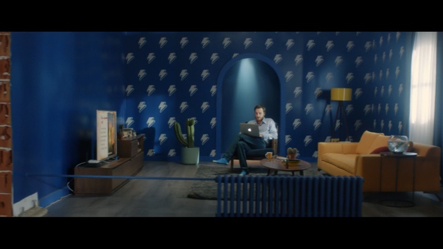 Video Reference: blue, screenshot, interior design, scene, pc game, computer wallpaper, midnight, Person