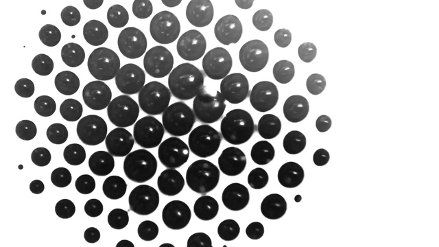 Video Reference: Pattern, Polka dot, Design, Font, Circle, Black-and-white, Metal