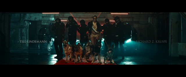 Video Reference: Movie, Darkness, Police dog, Fun, Music, Screenshot, Dog breed, Canidae, Fictional character, Midnight, Person