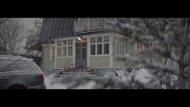 Video Reference: House, Home, Snow, Property, Winter, Residential area, Mode of transport, Tree, Suburb, Real estate
