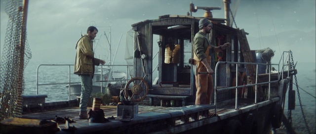 Video Reference: Vehicle, Ship, Watercraft, Boat, Outdoor, Man, Water, Building, Standing, Looking, Old, Dock, Woman, Table, Holding, Bridge, Large, Group, White, People, Sheep, Person, Sky