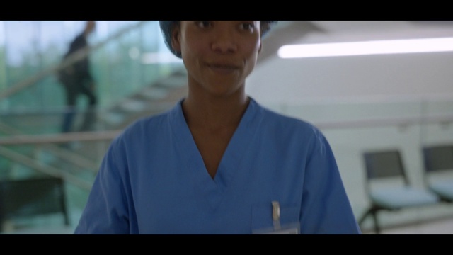 Video Reference: Scrubs, Medical assistant, Service, Screenshot, Uniform, Physician, Jaw, Smile, White-collar worker, Medical