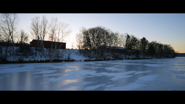 Video Reference: Winter, Snow, Water, Nature, Reflection, Sky, Freezing, Ice, Natural landscape, Tree