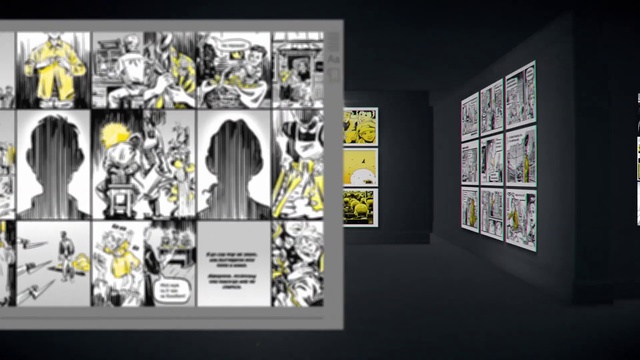 Video Reference: Text, Art, Graphic design, Comics, Modern art, Yellow, Black-and-white, Visual arts, Fiction, Illustration