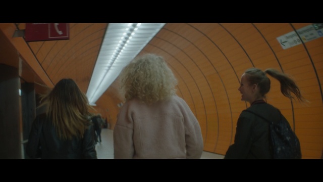 Video Reference: hair, mammal, fun, snapshot, screenshot, girl, human, interaction, scene, darkness, Person