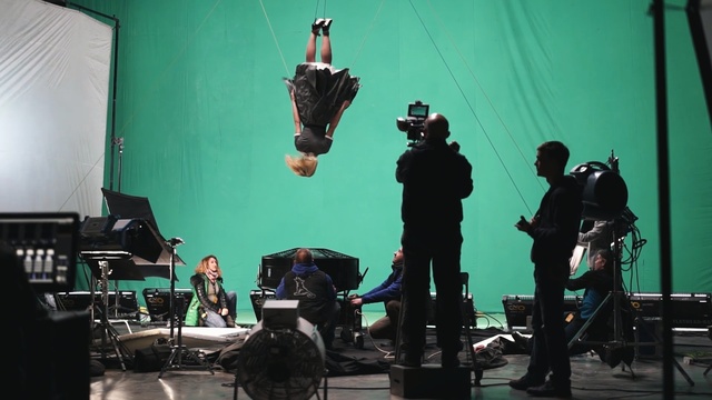 Video Reference: film studio, performance, stage, entertainment, music, audio, musician, concert, sound stage, studio, Person