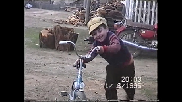 Video Reference: tricycle, wheeled vehicle, vehicle, bike, bicycle, conveyance, cycle