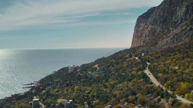 Video Reference: Coast, Cliff, Mountainous landforms, Sky, Promontory, Mountain, Headland, Sea, Coastal and oceanic landforms, Klippe