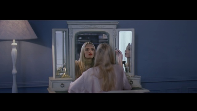 Video Reference: blue, photograph, human hair color, lady, beauty, dress, snapshot, girl, screenshot, darkness, Person