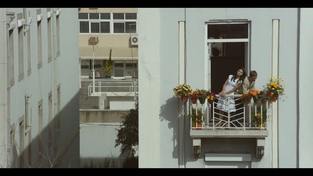 Video Reference: architecture, window, balcony, house, building, home, facade, apartment, glass, Person