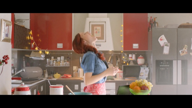 Video Reference: room, interior design, kitchen, home, girl, Person