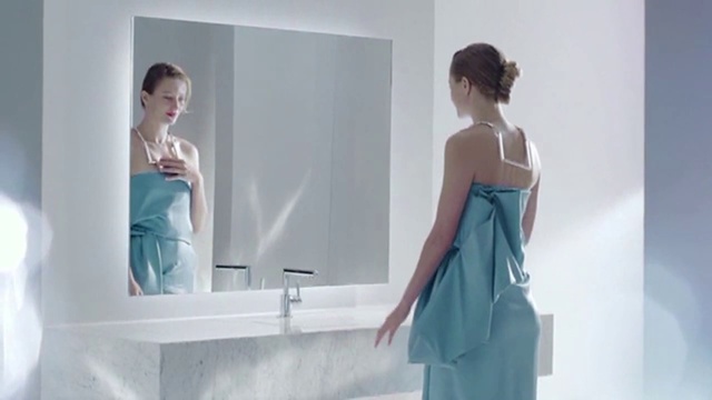 Video Reference: Dress, Clothing, Shoulder, Blue, Aqua, Turquoise, Fashion model, Fashion, Standing, Gown