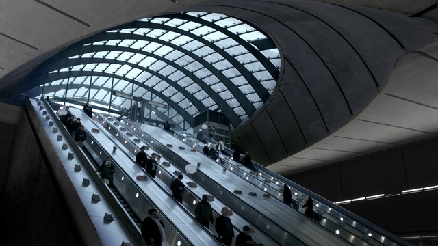 Video Reference: Architecture, Building, Metropolitan area, Daylighting, Urban area, Escalator, Metropolis, Train station, City, Steel
