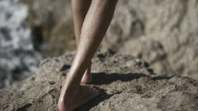 Video Reference: Leg, Soil, Human leg, Close-up, Rock, Geology, Hand, Photography, Geological phenomenon, Formation