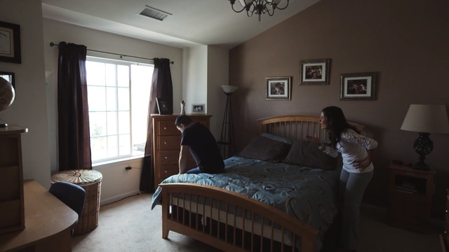 Video Reference: room, bedroom, property, home, wall, interior design, ceiling, window, real estate, furniture