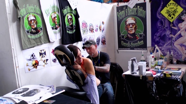 Video Reference: Tattoo, Art, Tattoo artist, Fictional character, Illustration, Person