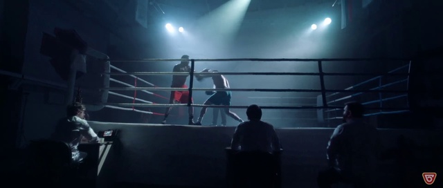 Video Reference: Boxing ring, Sport venue, Boxing, Light, Contact sport, Striking combat sports, Boxing equipment, Individual sports, Combat sport, Darkness