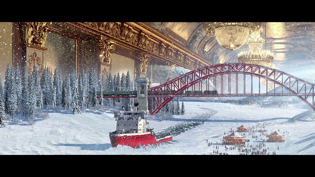 Video Reference: Bridge, Winter, Snow, Freezing, Architecture, Screenshot, Winter storm, Games, Nonbuilding structure, Blizzard