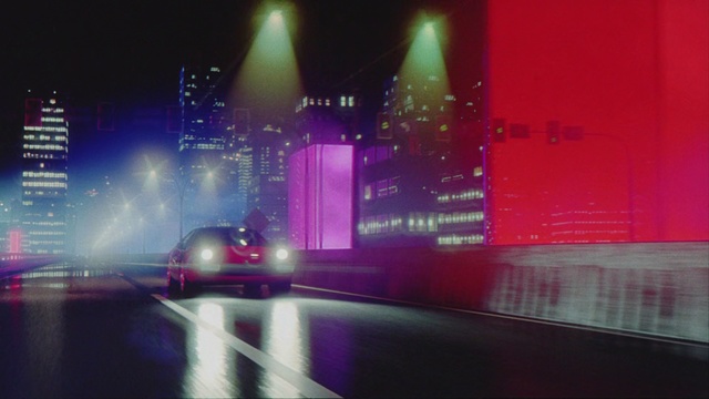 Video Reference: Light, Red, Purple, Lighting, Mode of transport, Night, City, Metropolitan area, Automotive lighting, Magenta