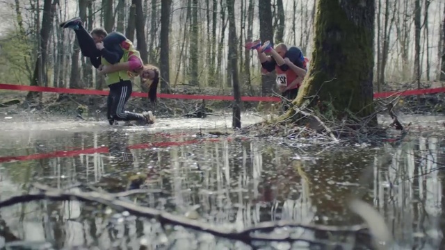 Video Reference: Wetland, Natural environment, Water, Mud, Tree, Pond, Swamp, Recreation, Adventure racing, Woodland