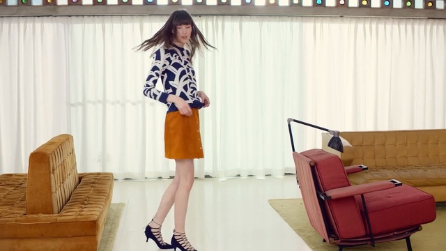 Video Reference: clothing, fashion model, shoulder, fashion, dress, outerwear, shoe, girl, joint, fashion design, Person