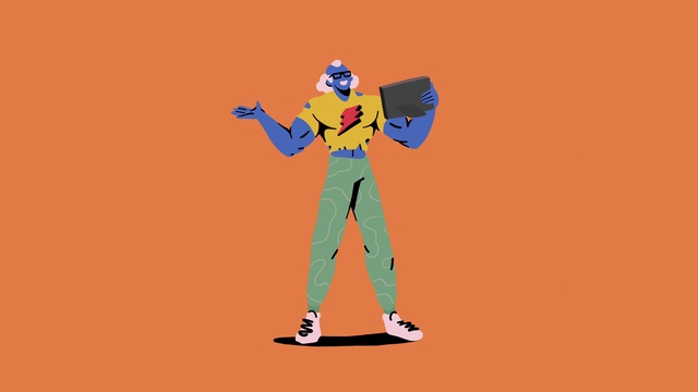 Video Reference: Cartoon, Orange, Standing, Illustration, Animation, Fictional character, Art, Animated cartoon, Costume, Style