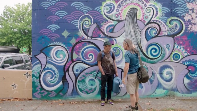 Video Reference: Graffiti, Art, Mural, Street art, Wall, Visual arts, Modern art, Tree, Artwork, Painting