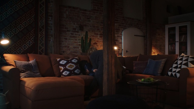 Video Reference: Room, Lighting, Furniture, Light, Living room, Interior design, Couch, House, Darkness, Home