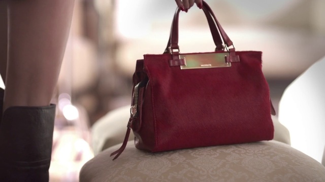 Video Reference: Handbag, Bag, Fashion accessory, Shoulder bag, Red, Product, Leather, Beauty, Brown, Maroon