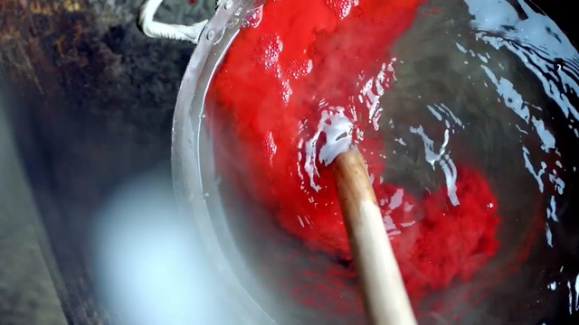 Video Reference: red, water, blood, Person