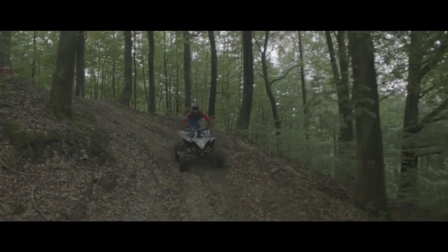 Video Reference: Woodland, Trail, Forest, Nature, Natural environment, Vehicle, Wilderness, Freeride, Tree, All-terrain vehicle, Person