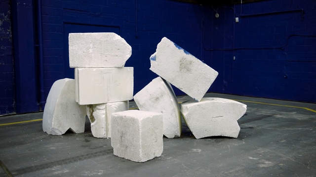 Video Reference: sculpture, plastic, concrete, space, Person