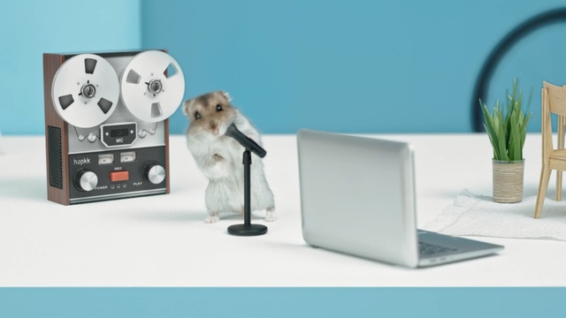 Video Reference: Product, Room, Desk, Table, Canidae, Person