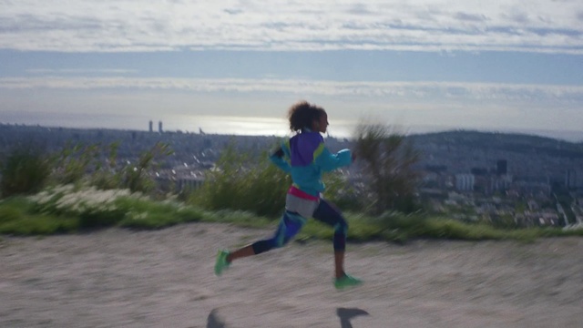 Video Reference: Running, Jogging, Recreation, Fun, Sky, Cloud, Landscape, Vacation, Hill, Exercise, Person