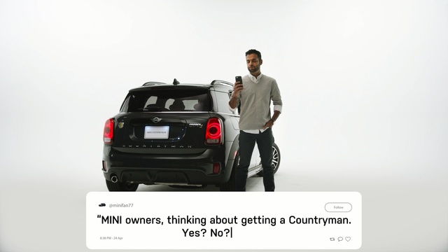 Video Reference: Land vehicle, Vehicle, Car, Product, Automotive design, Vehicle door, Sport utility vehicle, City car, Crossover suv, Mini, Person