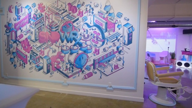 Video Reference: art, pink, purple, wall, graffiti, mural, design, modern art, artwork, painting
