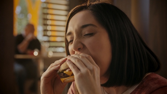 Video Reference: Nose, Lip, Eating, Mouth, Food craving, Long hair, girl