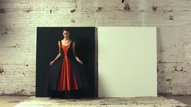 Video Reference: dress, gown, shoulder, fashion, photo shoot, girl, formal wear, fashion design