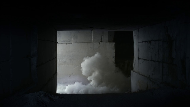 Video Reference: Cloud, Building, Sky, Grey, Rectangle, Tints and shades, Gas, Space, Flash photography, Monochrome photography