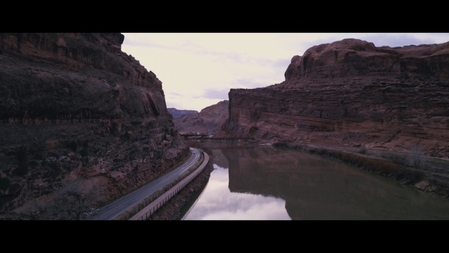 Video Reference: reflection, sky, canyon, river, geological phenomenon, cliff, rock, terrain, fluvial landforms of streams, water